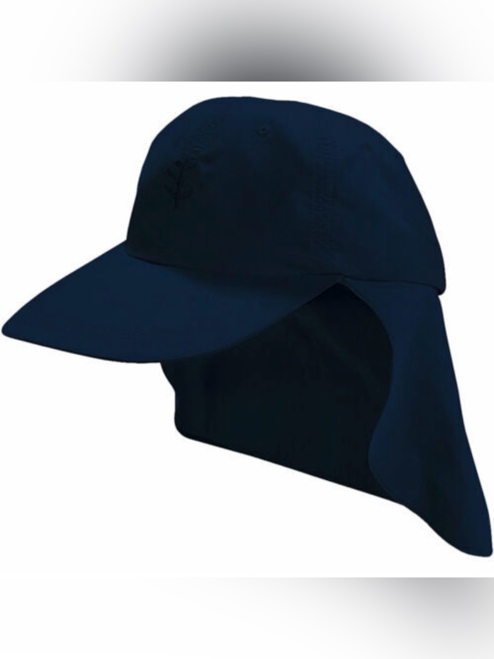 Coolibar Kids Surfs Up All Sport Hat Neck Drape Navy Blue S/M UPF 50+